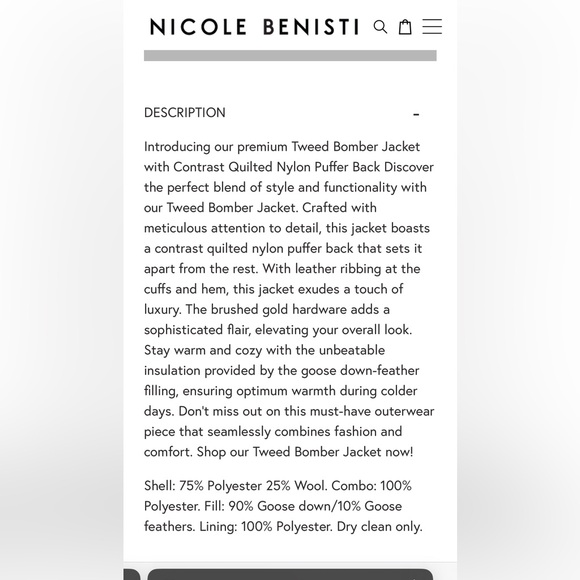 Elegant Ivory Puffer Tweed Jacket - Picture 11 of 11